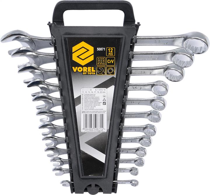 Vorel 50871 Set of open-end spanners, 6-22mm, 12pcs 50871