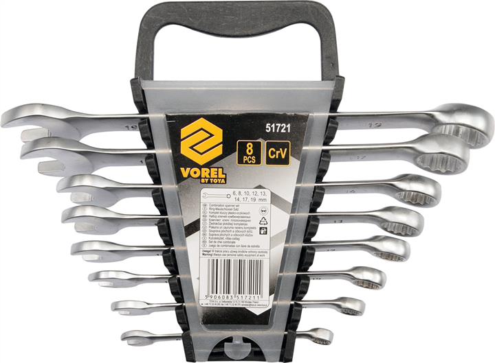 Vorel 51721 Set of open-end spanners, 6-19 mm, 8 pcs 51721