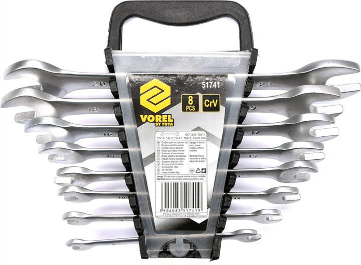 Vorel 51741 Open end wrench set 6-22mm, 8pcs 51741