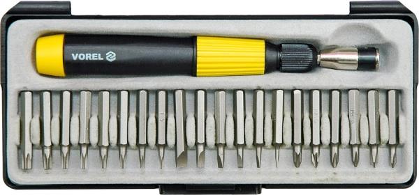 64370 Vorel Screwdriver with bits