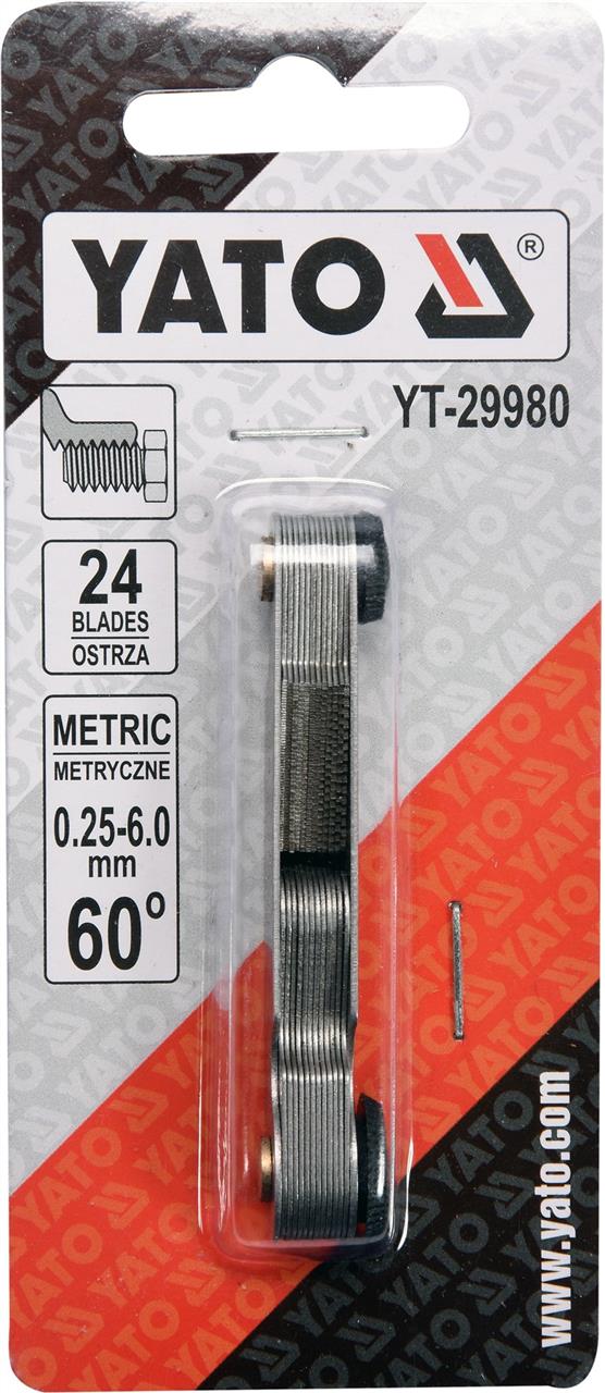 Yato YT-29980 Thread gauge metric 0.25 - 6.0 mm YT29980