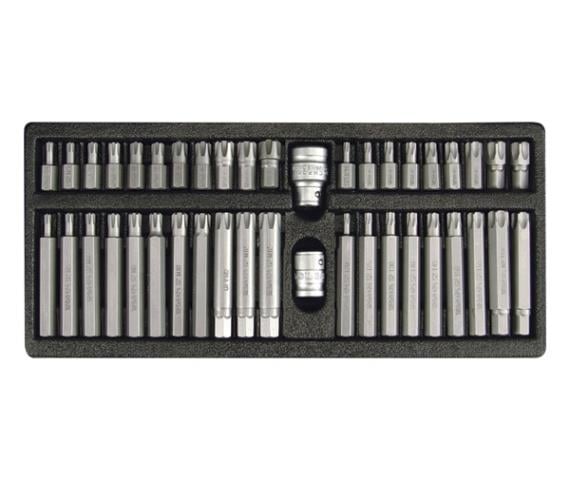 YT0420 Yato Screwdriver bit set ribe, torx security 42 pcs