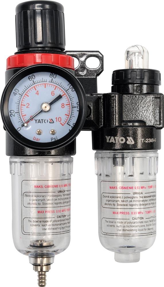 Yato YT-2384 Air filter regulator and lubricator 1/4", 25 cm3 YT2384