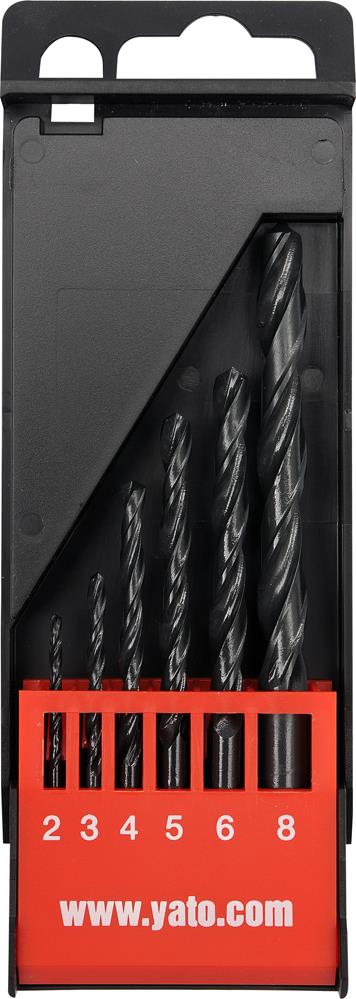 YT4460 Yato Twist drill set hss, 2-8 mm, 6 pcs