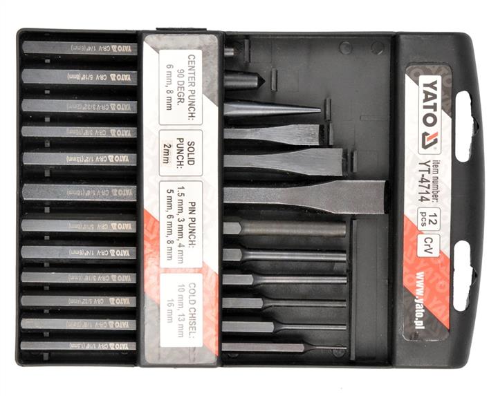 Yato YT-4714 Set of chisels, cores and punches 12 pcs YT4714