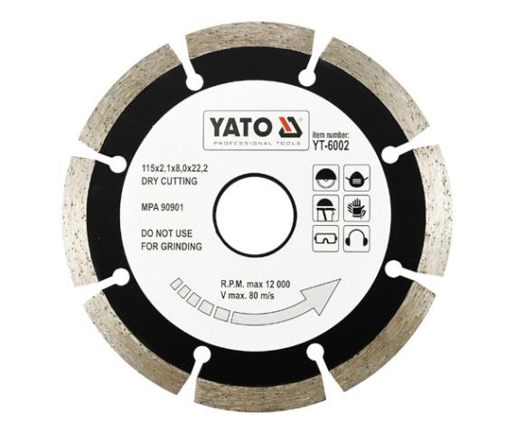 Yato YT-6002 Diamond blade, segment 115 mm YT6002