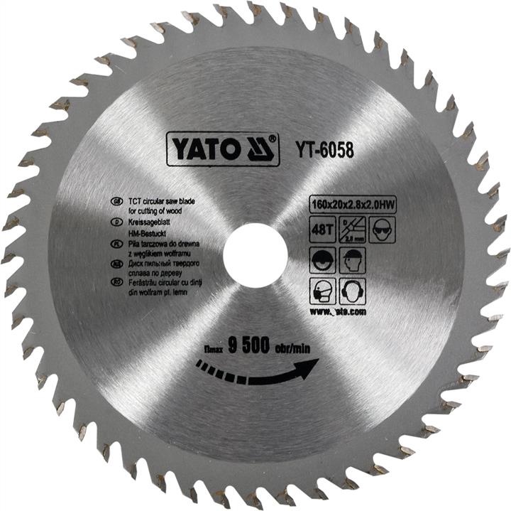 Yato YT-6058 Circular saw blade for cutting wood 160x20x48 mm YT6058