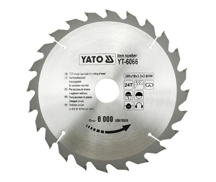 Yato YT-6066 Circular saw blade for cutting wood 205x18x24 mm YT6066