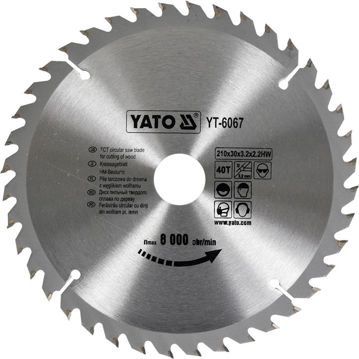 Yato YT-6067 Circular saw blade for cutting wood 210x40x31 mm YT6067