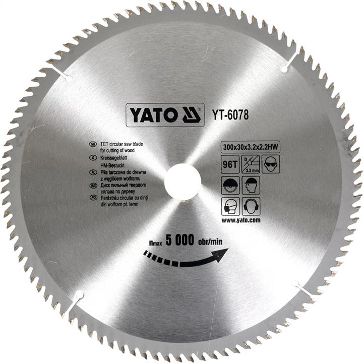 Yato YT-6078 Circular saw blade for cutting wood 300x96x30 mm YT6078
