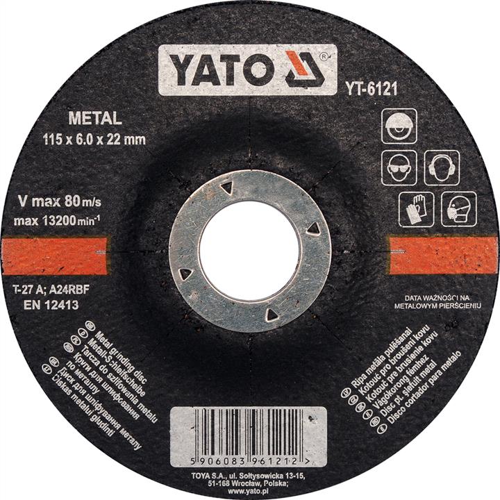 Yato YT-6121 Grinding disc, for metal, 115x6.0 mm YT6121