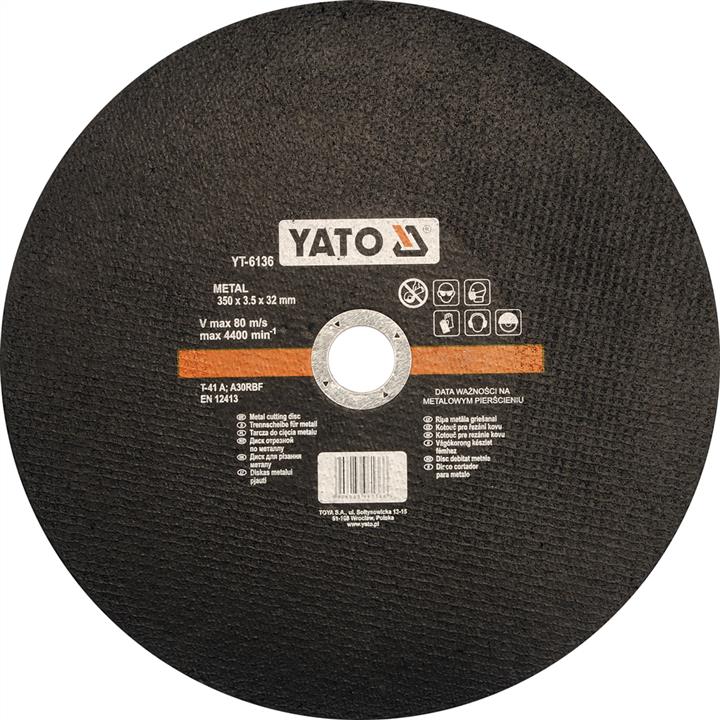 YT6136 Yato Cutting disc for metal: diameter 350 x 3.5 mm