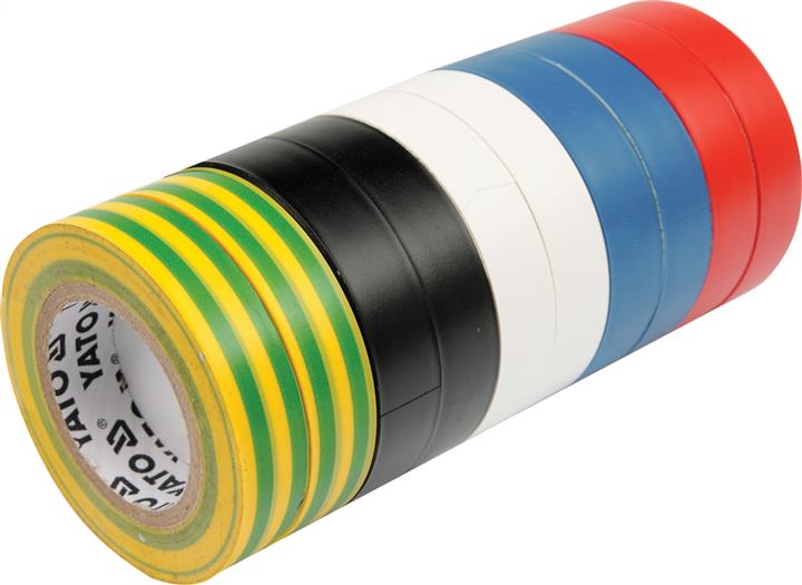 Yato YT-8173 Electrical insulation tape 19mm x 20m x 0,13mm, mix 10 pcs YT8173