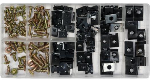 Yato YT-06780 A set of screws and metal clips, 170 units. YT06780