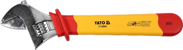Yato YT-20942 Wrench adjustable dielectric 300mm YT20942