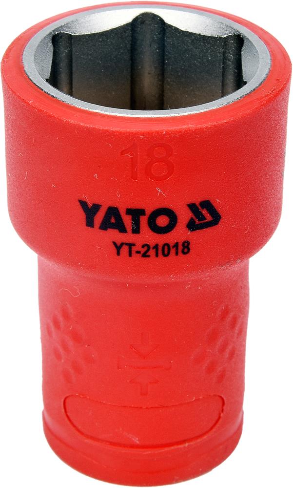 Yato YT-21018 Socket head 6-sided dielectric 3/8" 18 mm YT21018