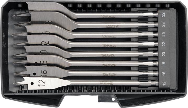 YT3259 Yato A set of drill bits: 6-sided shank 1/4", diameter 12-32 mm, 152 mm, 8 pcs