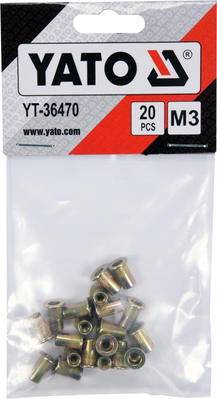 Yato YT-36470 Threaded steel rivets M3x9mm, 20pcs YT36470
