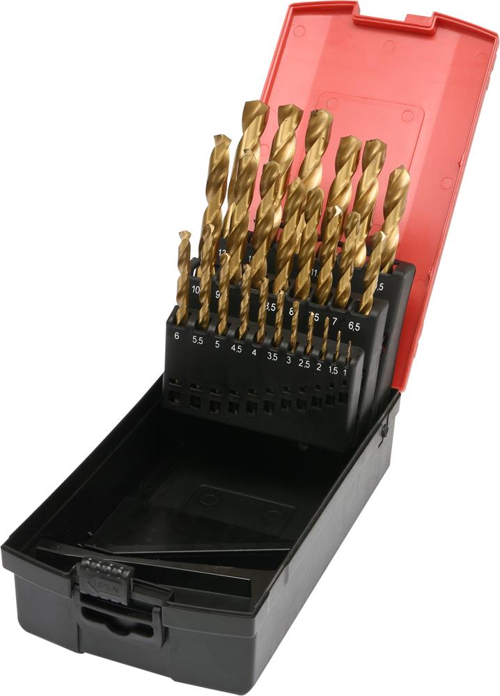 YT44676 Yato Twist drill bit set hss-tin 25pcs 1-13mm