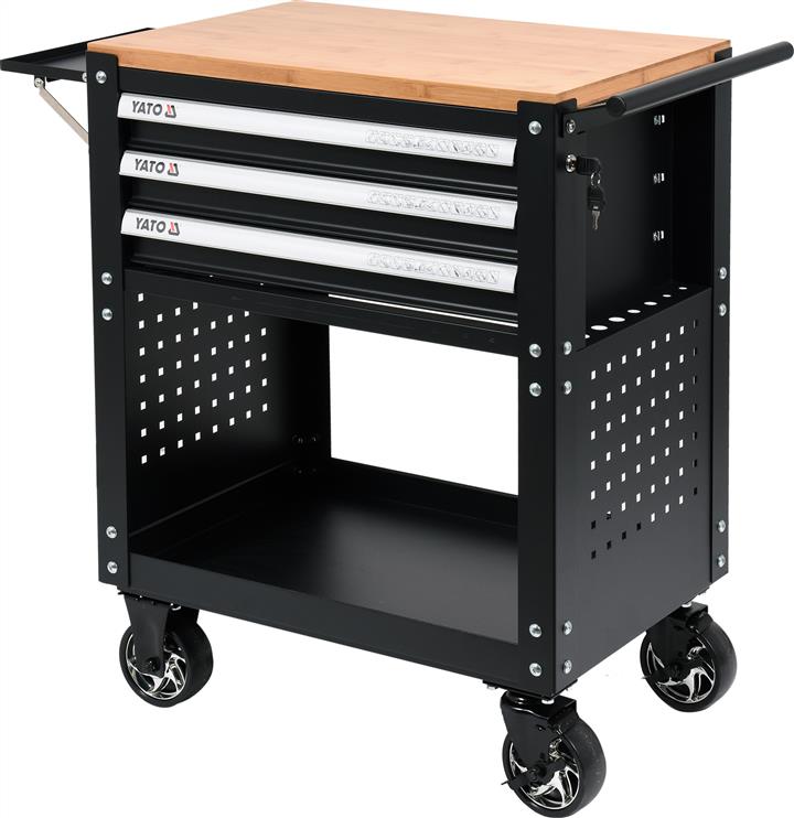 Yato YT-55280 Tool trolley with tools, 905x680x455 mm, 3 shelves, 126 items YT55280