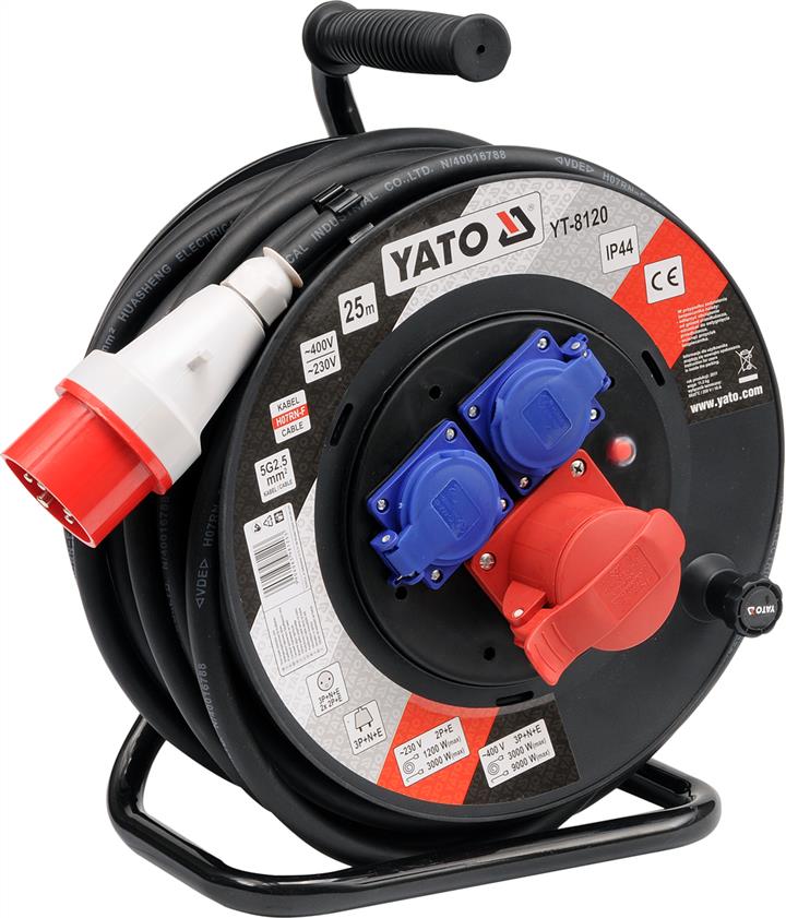 Yato YT-8120 Industrial cable reel ip44, 25m, 5g2,5mm, 230/400v YT8120