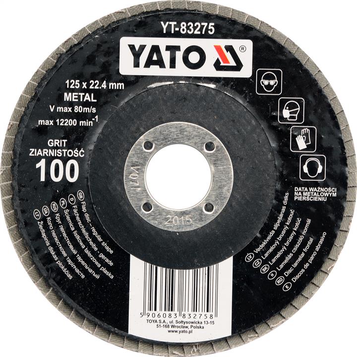Yato YT-83271 Flap wheel straight, 125 mm, 22.4 mm, P36 YT83271