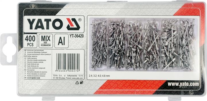 Aluminum rivets 400 pcs. Yato YT-36420
