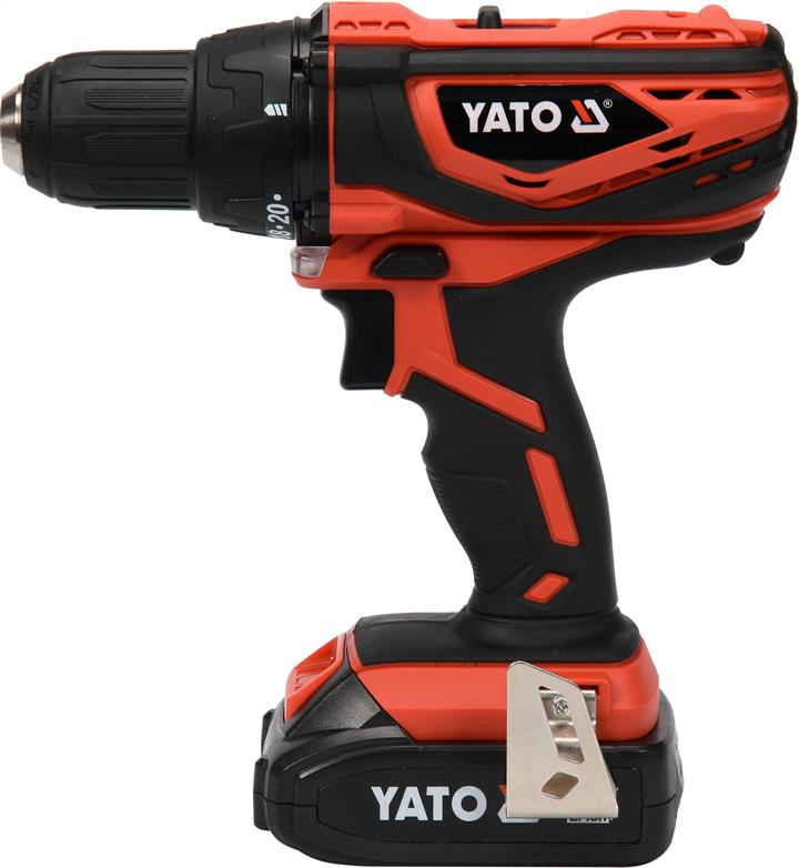 Cordless screwdriver-drill, 1 battery 2 Ah, Li-Ion 18 V, 40 Nm, illuminated Yato YT-82780
