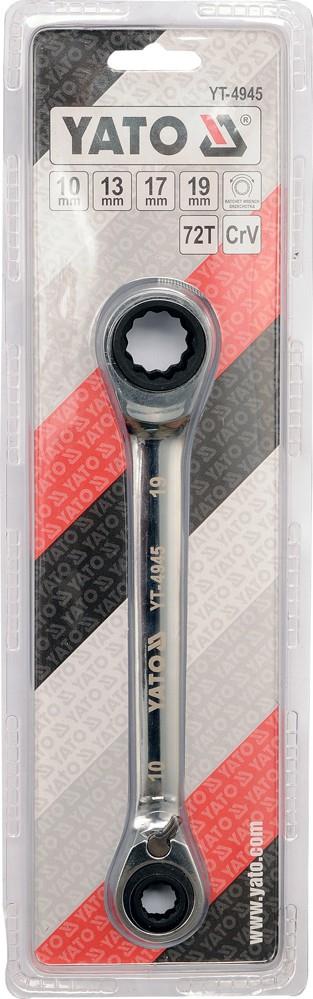 Double socket ratchet handle 10-13-17-19 mm Yato YT-4945