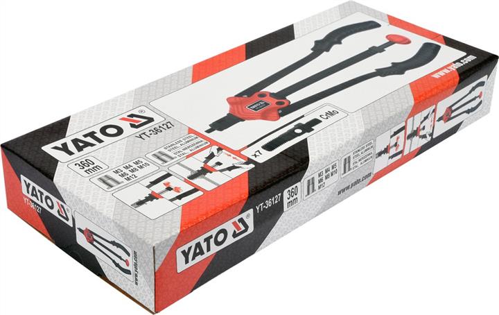 Two-handed riveter for threaded rivets M3-M12, 360 mm Yato YT-36127