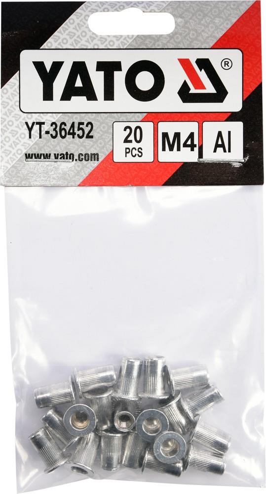 Threaded aluminum rivets M4, 11 mm, 20 pcs Yato YT-36452