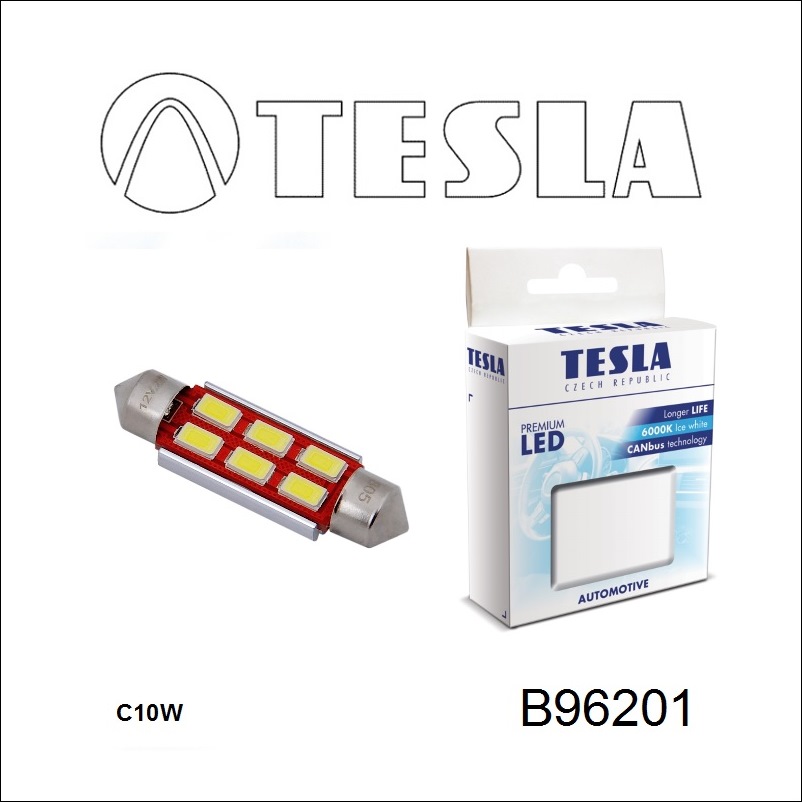 Tesla B96201 LED lamp Festoon 41 12V SV8,5 (2 pcs.) B96201
