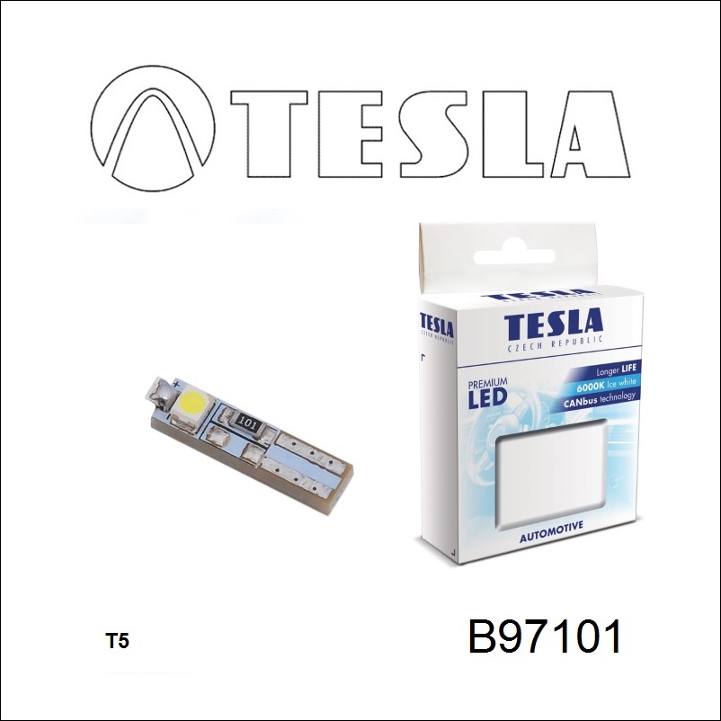 Tesla B97101 LED lamp T05 12V W2x4,6d (2 pcs.) B97101