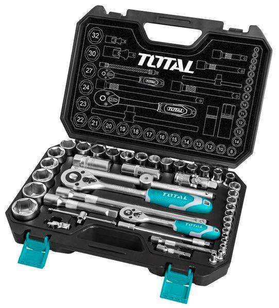 Total Tools THT421441 TOTAL THT421441 1/2 ", 1/4" tool kit 44 items THT421441