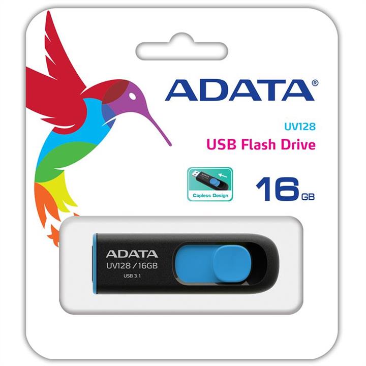 ADATA AUV128-16G-RBE Drive ADATA 16GB USB 3.1 UV128 Black / Blue AUV12816GRBE