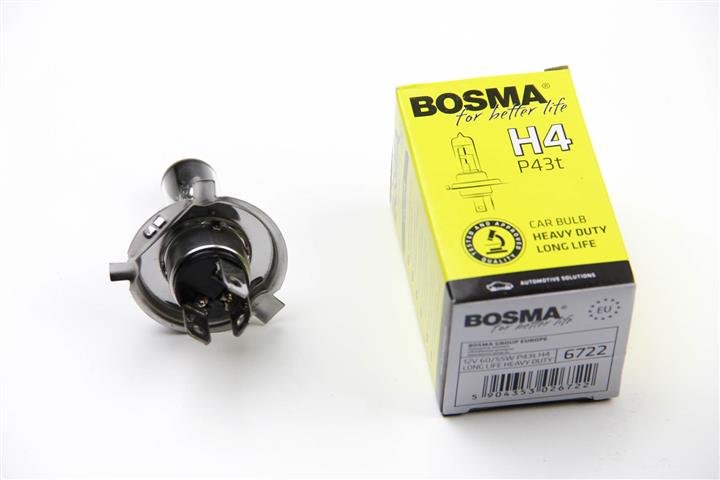 Bosma 6722 Halogen lamp Bosma Heavy Duty Long Life 12V H4 60/55W 6722