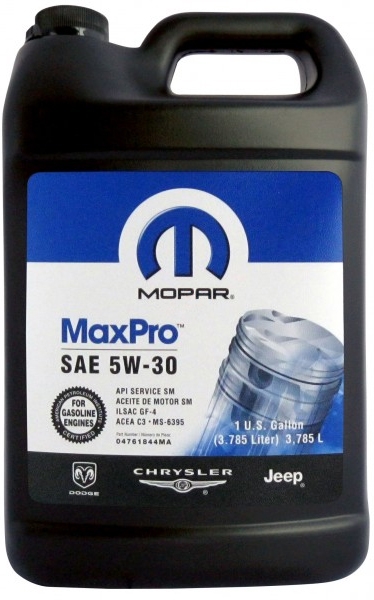 Chrysler/Mopar 04761 844MA Engine oil Chrysler/Mopar MaxPro 5W-30, 3,785L 04761844MA