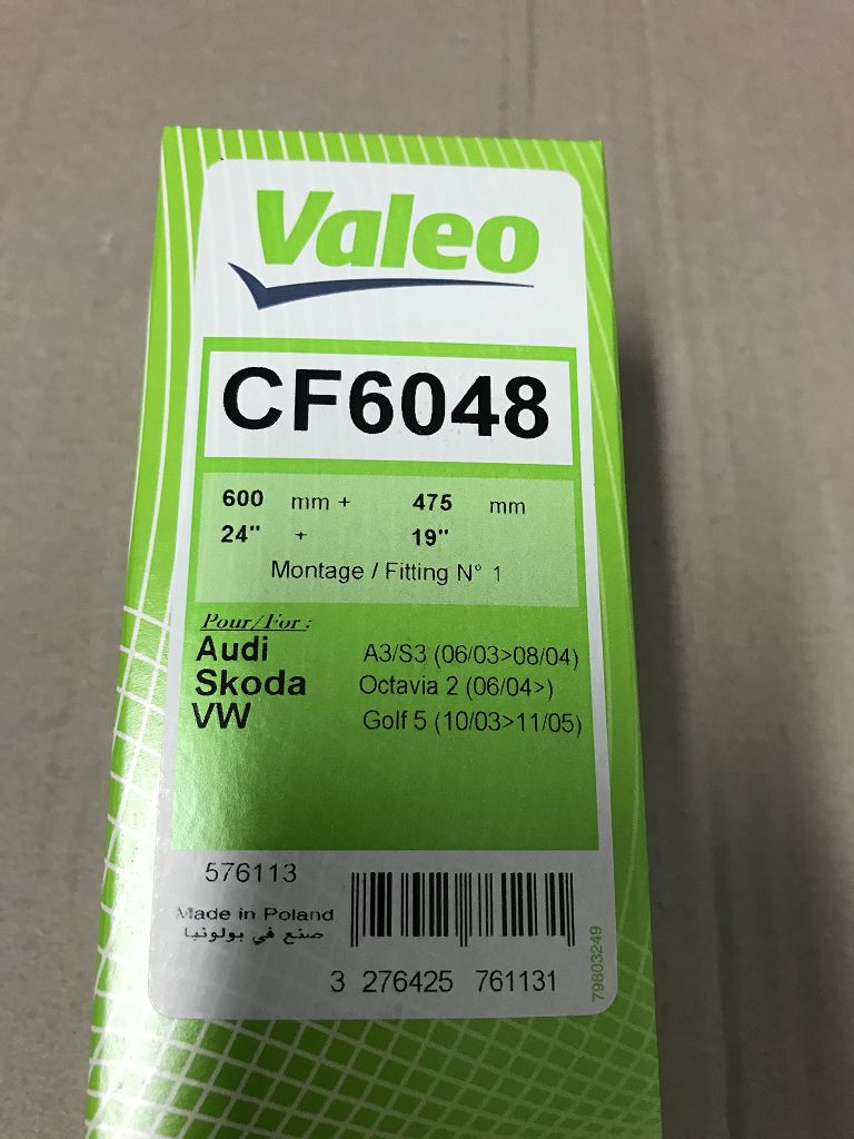Valeo 576113 Frameless wiper set 600/475 576113