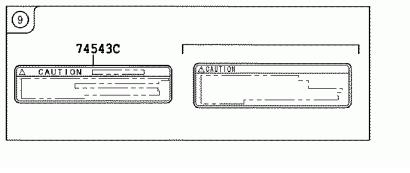 7454360351 Toyota Information sticker