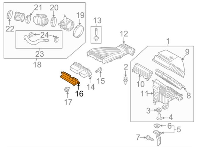 28220D3000 Hyundai/Kia Air duct