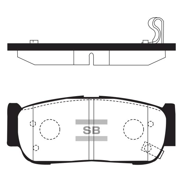 Sangsin SP1178 Rear disc brake pads, set SP1178