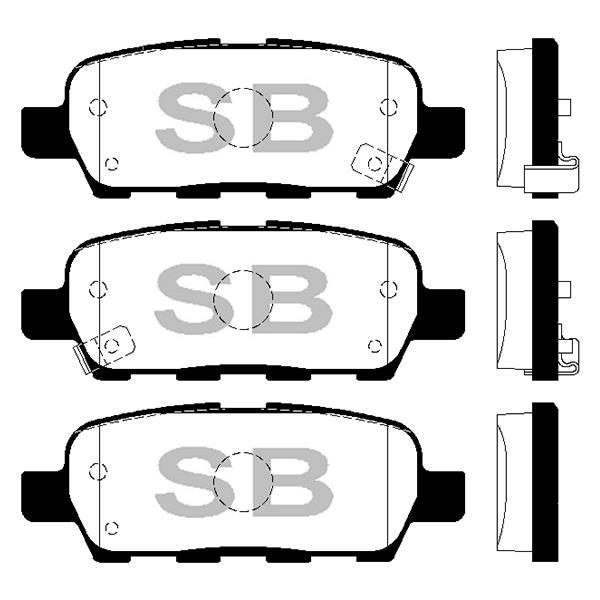 Sangsin SP1184 Rear disc brake pads, set SP1184