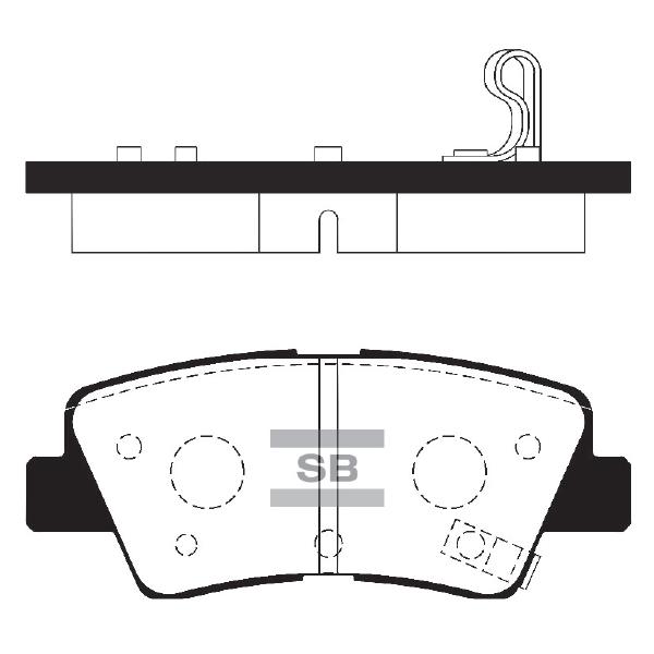 Sangsin SP1401 Rear disc brake pads, set SP1401