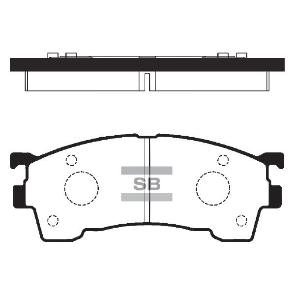 Sangsin SP2018 Front disc brake pads, set SP2018