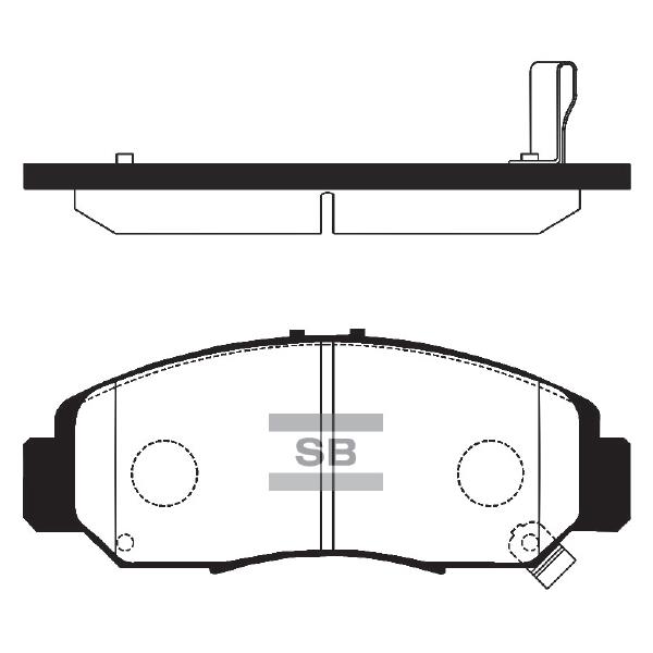 Sangsin SP2012 Front disc brake pads, set SP2012