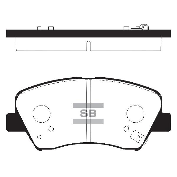 Sangsin SP1400 Front disc brake pads, set SP1400