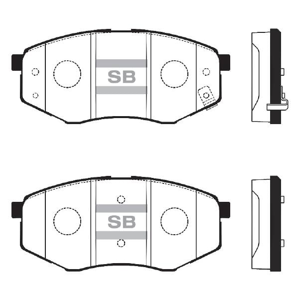 Sangsin SP1374 Front disc brake pads, set SP1374