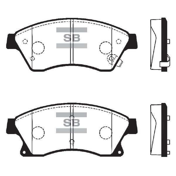 Sangsin SP1362 Front disc brake pads, set SP1362