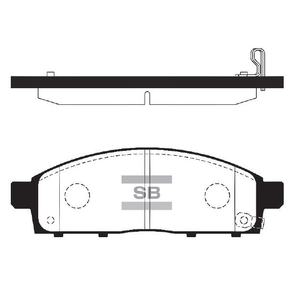 Sangsin SP1361 Front disc brake pads, set SP1361