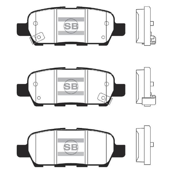 Sangsin SP1250 Rear disc brake pads, set SP1250